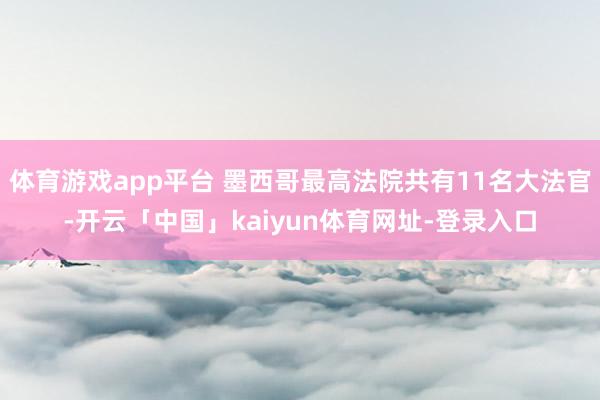 体育游戏app平台 墨西哥最高法院共有11名大法官-开云「中国」kaiyun体育网址-登录入口