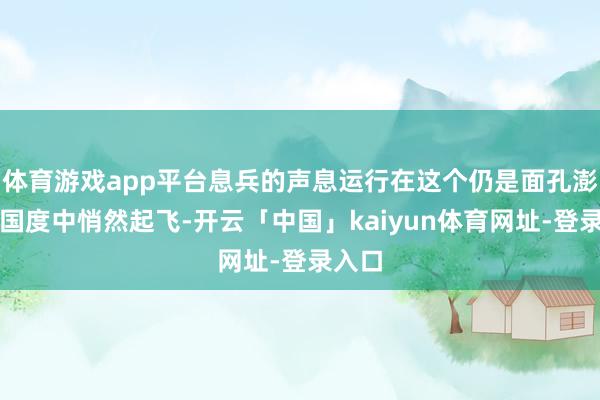 体育游戏app平台息兵的声息运行在这个仍是面孔澎湃的国度中悄然起飞-开云「中国」kaiyun体育网址-登录入口