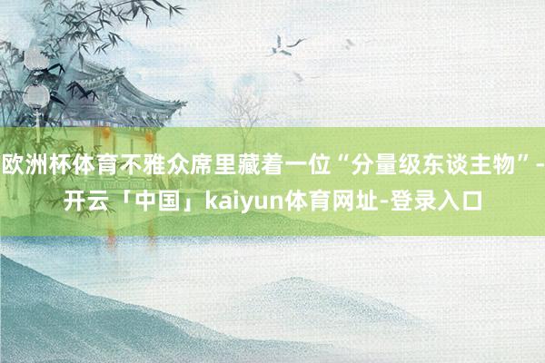 欧洲杯体育不雅众席里藏着一位“分量级东谈主物”-开云「中国」kaiyun体育网址-登录入口