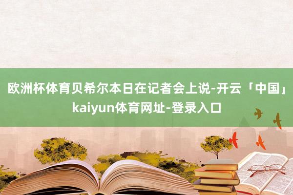 欧洲杯体育　　贝希尔本日在记者会上说-开云「中国」kaiyun体育网址-登录入口
